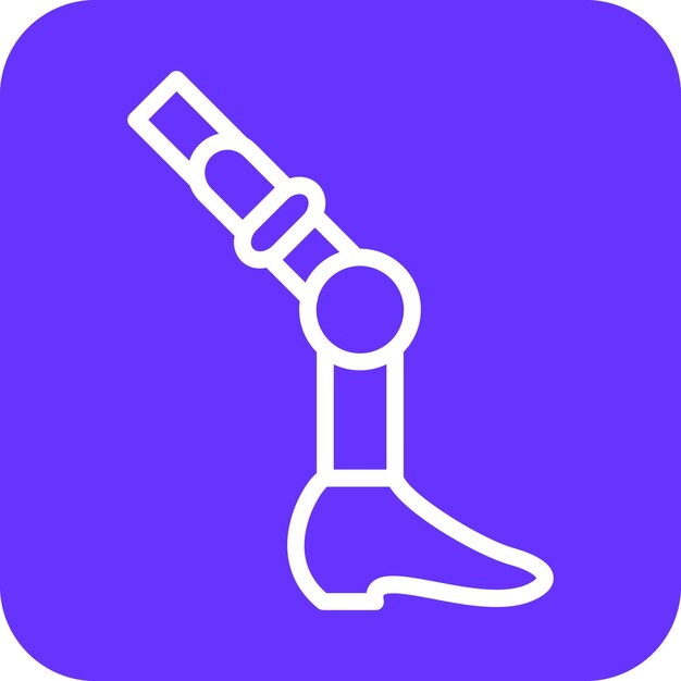 Diseño vectorial Estilo del icono de la pierna biónica