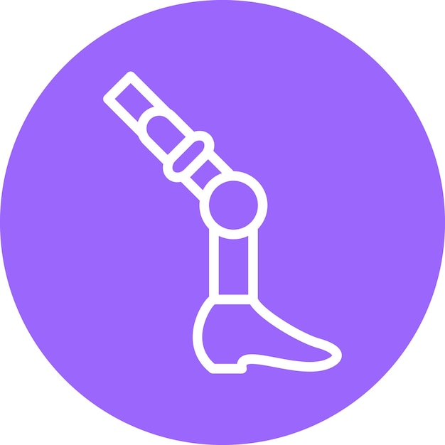 Diseño vectorial Estilo del icono de la pierna biónica