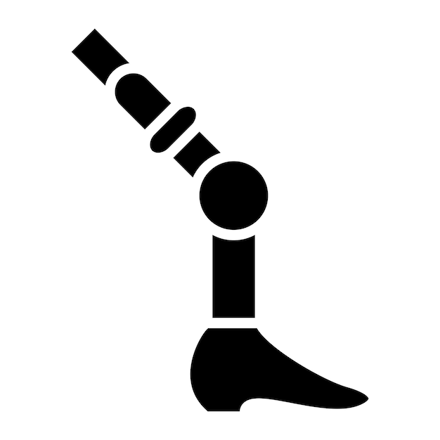 Diseño vectorial Estilo del icono de la pierna biónica