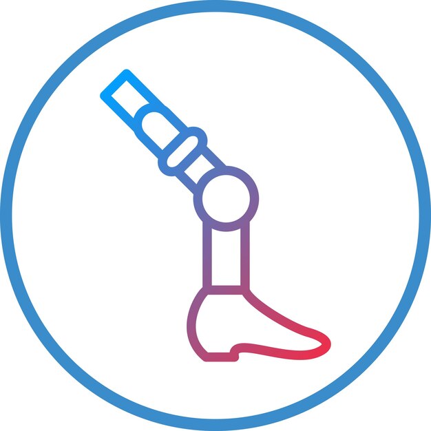 Diseño vectorial Estilo del icono de la pierna biónica