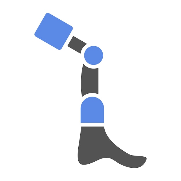 Diseño vectorial Estilo del icono de la pierna biónica