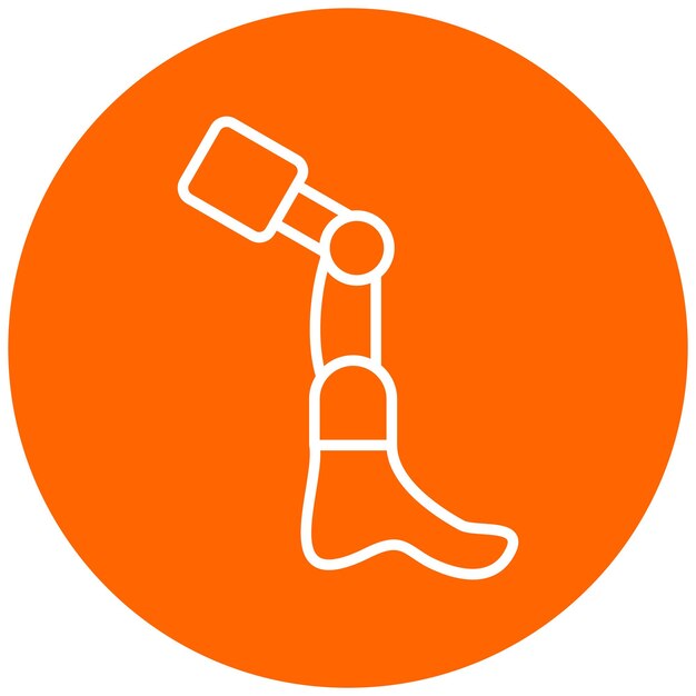 Diseño vectorial Estilo del icono de la pierna biónica