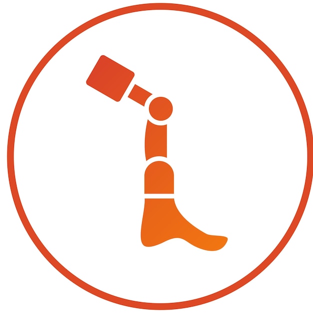 Diseño vectorial Estilo del icono de la pierna biónica