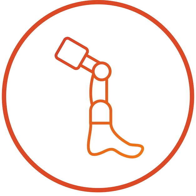 Diseño vectorial Estilo del icono de la pierna biónica