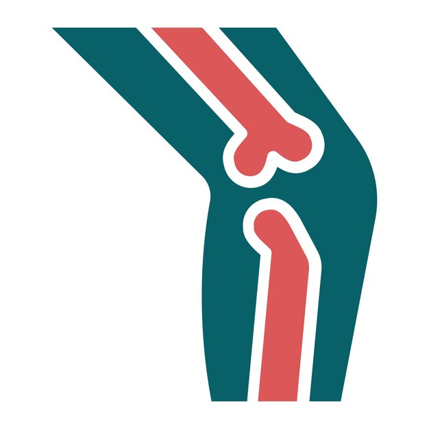 Diseño vectorial Estilo del icono de la pierna rota