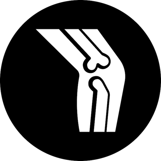 Diseño vectorial Estilo del icono de la pierna rota