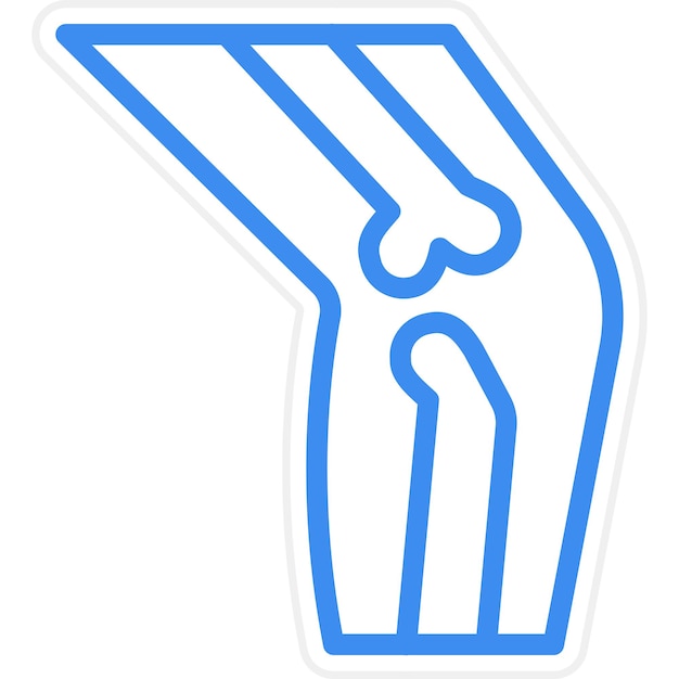 Diseño vectorial Estilo del icono de la pierna rota