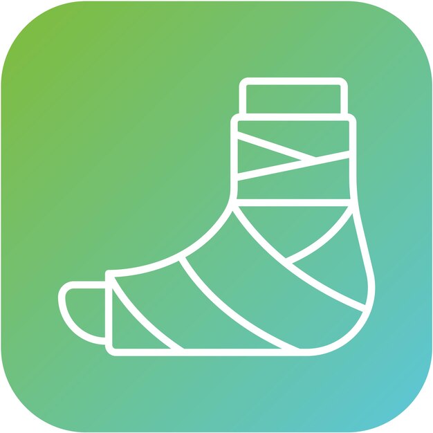 Diseño vectorial Estilo del icono de la pierna rota