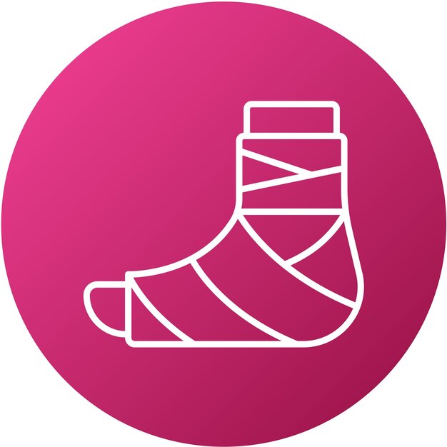 Diseño vectorial Estilo del icono de la pierna rota