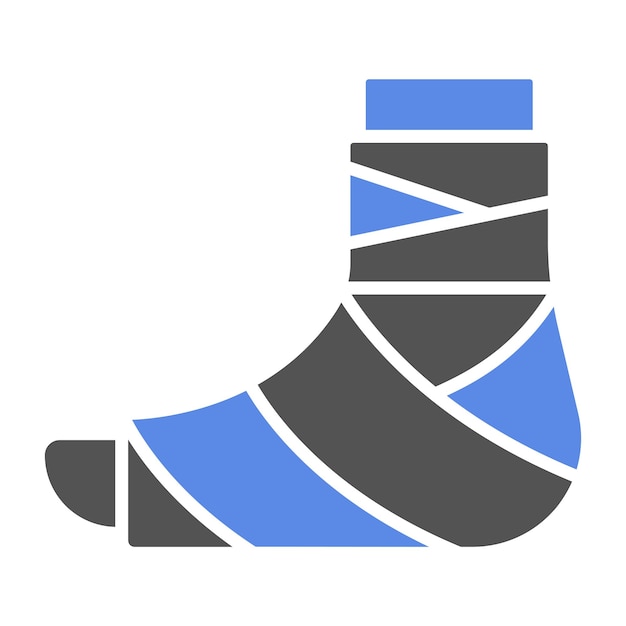 Diseño vectorial Estilo del icono de la pierna rota
