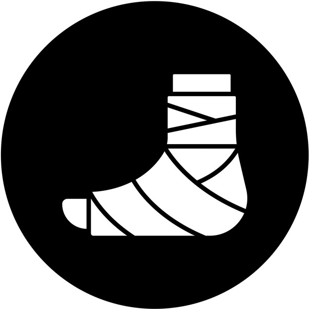 Diseño vectorial Estilo del icono de la pierna rota
