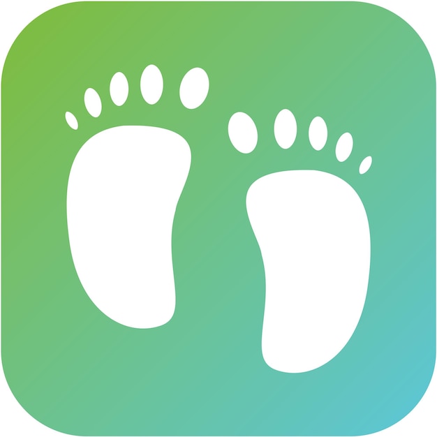 Diseño vectorial Estilo del icono de los pies de bebé