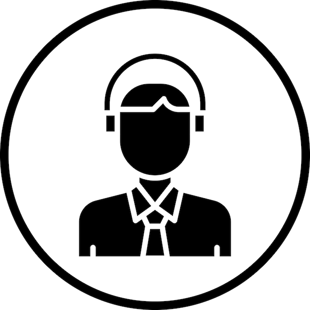 Diseño vectorial Estilo del icono del piloto masculino