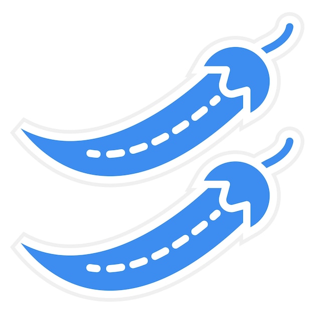 Diseño vectorial de estilo de icono de pimienta caliente