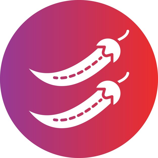 Diseño vectorial de estilo de icono de pimienta caliente
