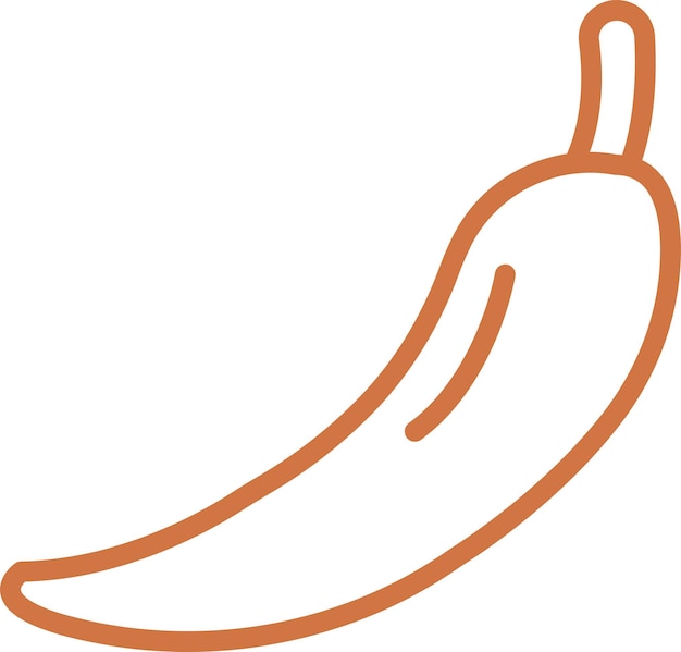 Diseño vectorial de estilo de icono de pimienta caliente