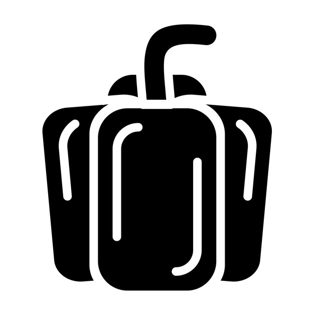 Diseño vectorial de estilo de icono de pimienta