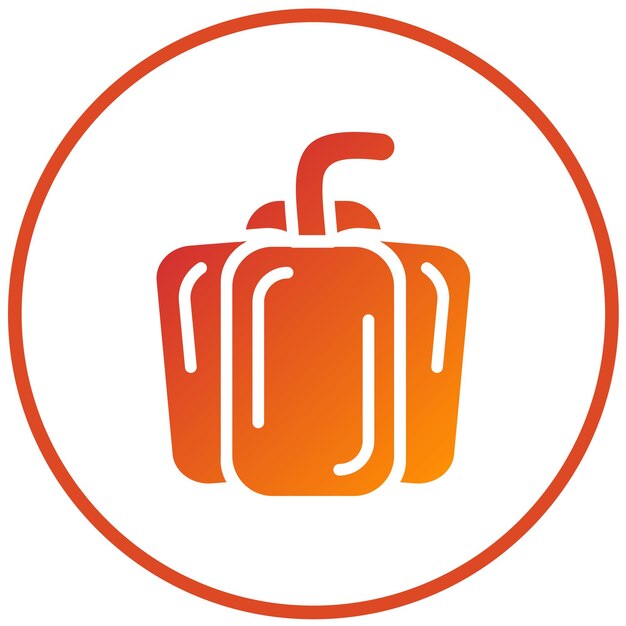 Diseño vectorial de estilo de icono de pimienta
