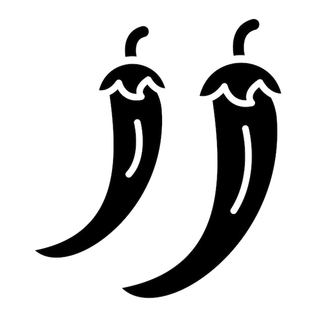 Diseño vectorial de estilo de icono de pimienta