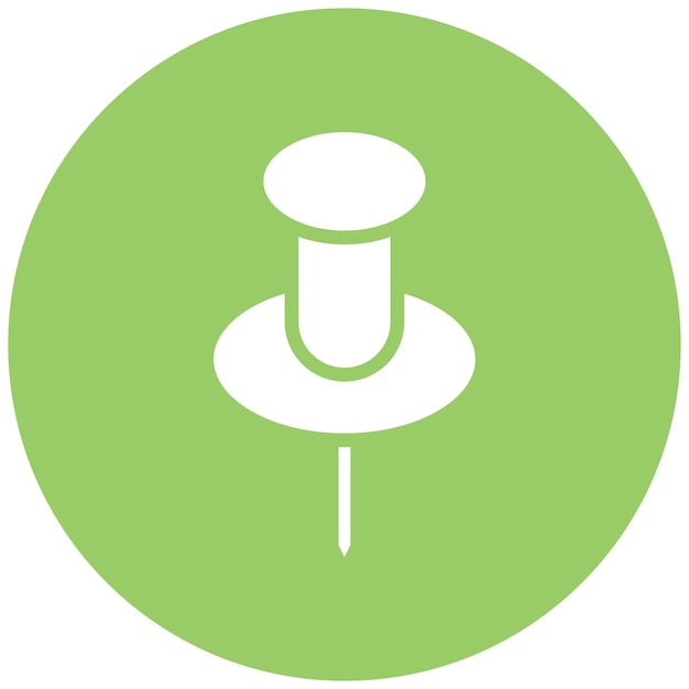 Diseño vectorial Estilo del icono del pin de empuje