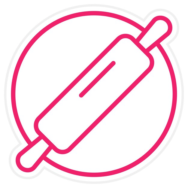 Diseño vectorial Estilo del icono del pin rodante