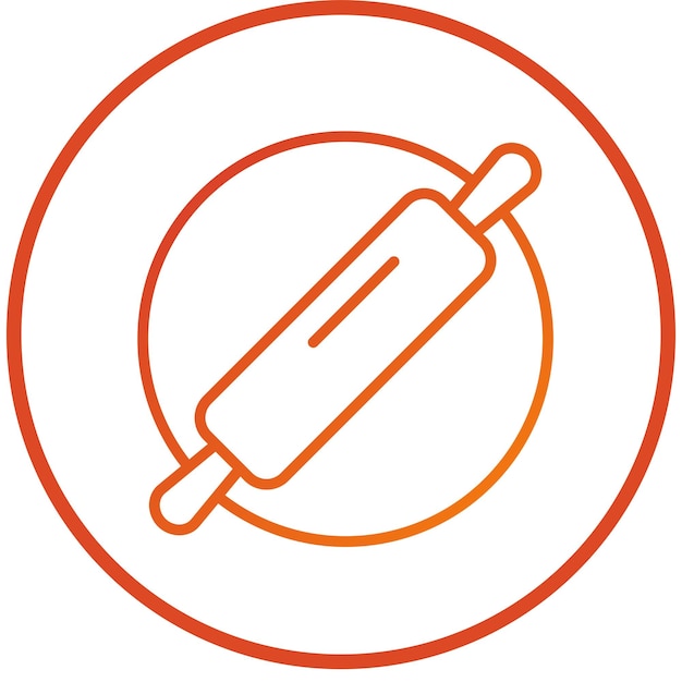 Diseño vectorial Estilo del icono del pin rodante