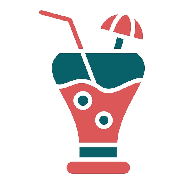 Diseño vectorial estilo de icono Pina Colada