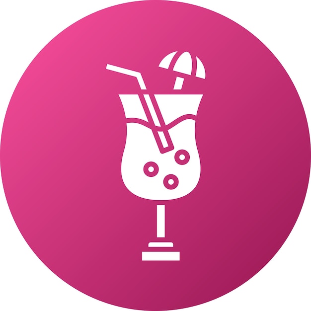 Diseño vectorial estilo de icono Pina Colada