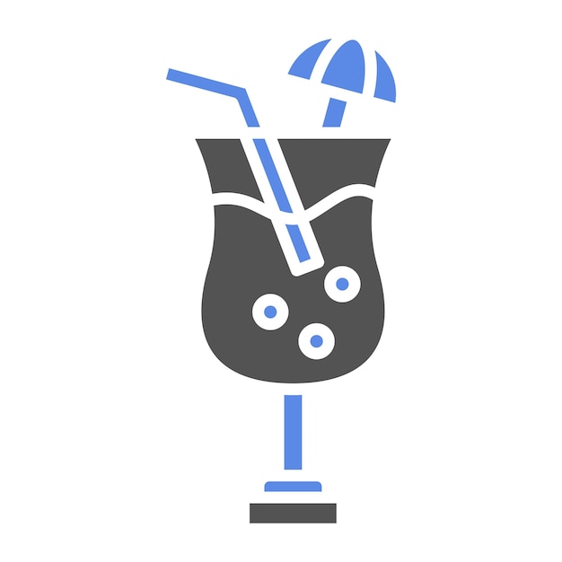 Diseño vectorial estilo de icono Pina Colada
