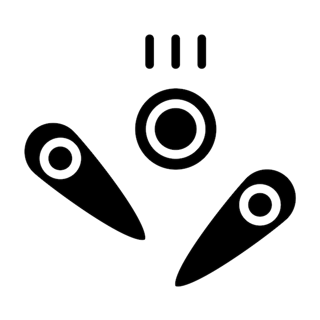 Diseño vectorial Estilo del icono de pinball