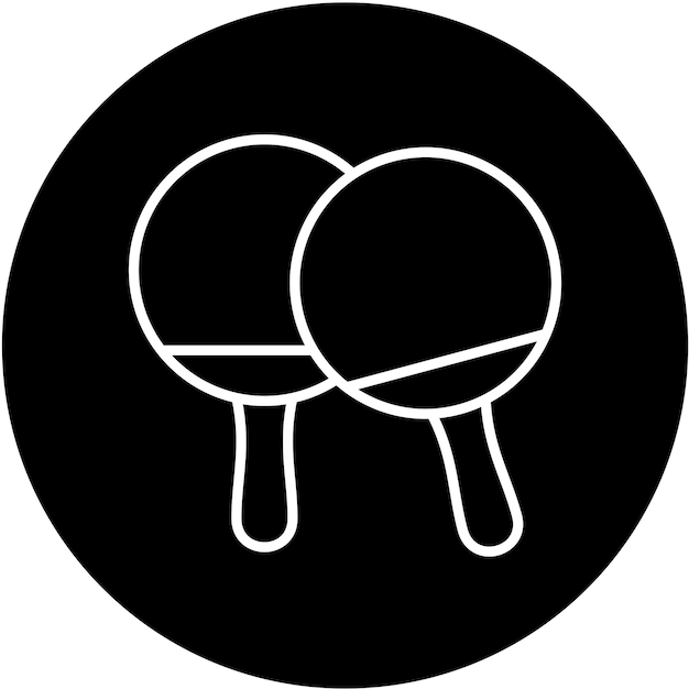 Diseño vectorial Estilo de icono de ping pong