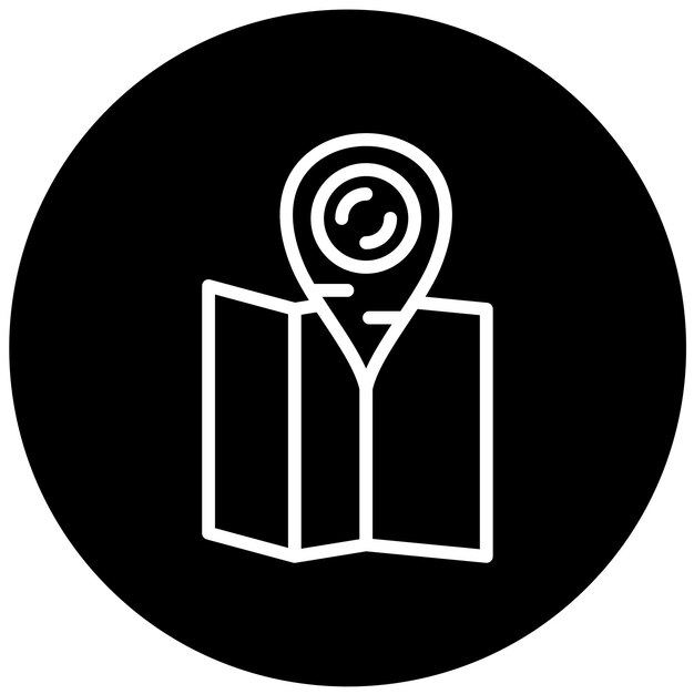 Diseño vectorial Estilo del icono de pinpoint
