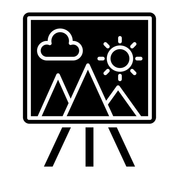 Diseño vectorial estilo de icono de pintura