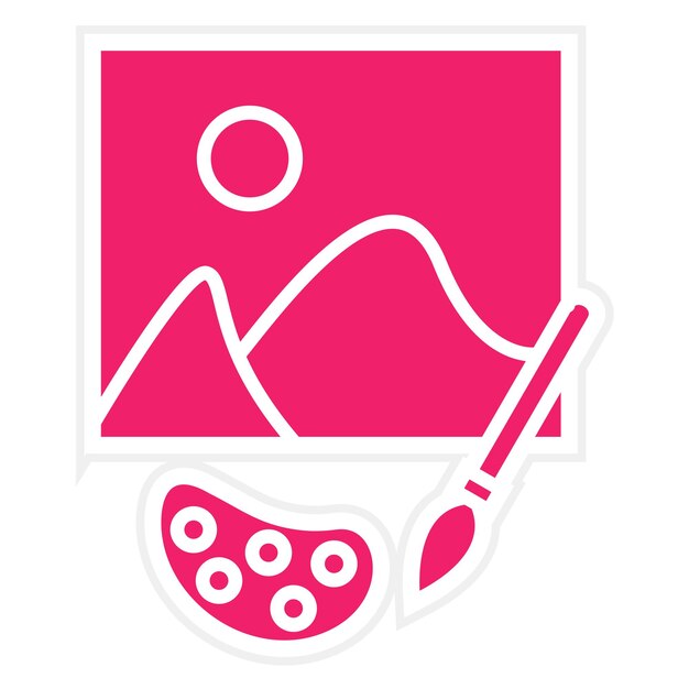 Diseño vectorial estilo de icono de pintura