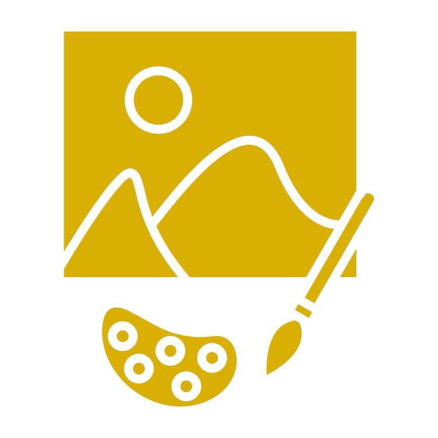 Diseño vectorial estilo de icono de pintura