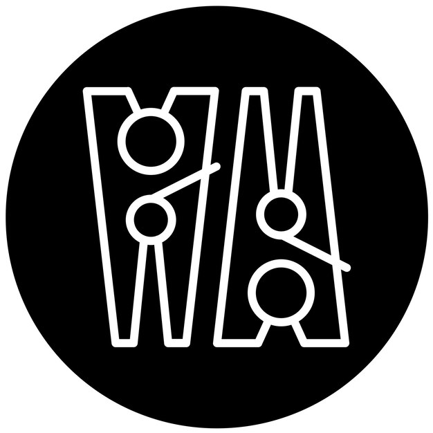 Diseño vectorial Estilo del icono de la pinza