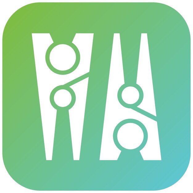 Diseño vectorial Estilo del icono de la pinza