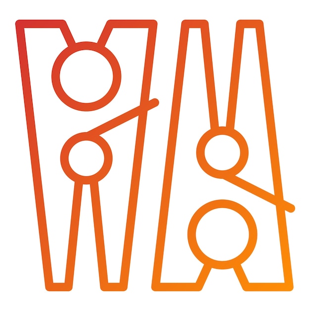Diseño vectorial Estilo del icono de la pinza