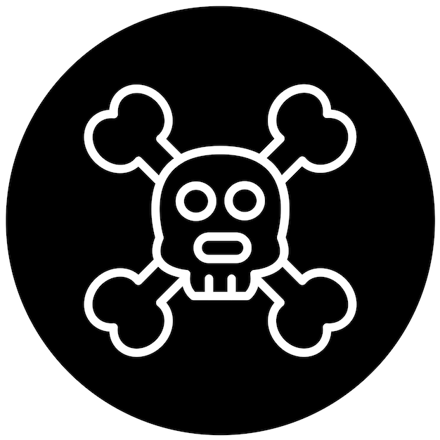 Diseño vectorial estilo de icono pirata