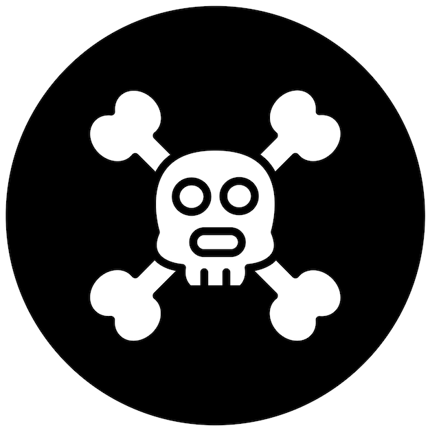 Diseño vectorial estilo de icono pirata