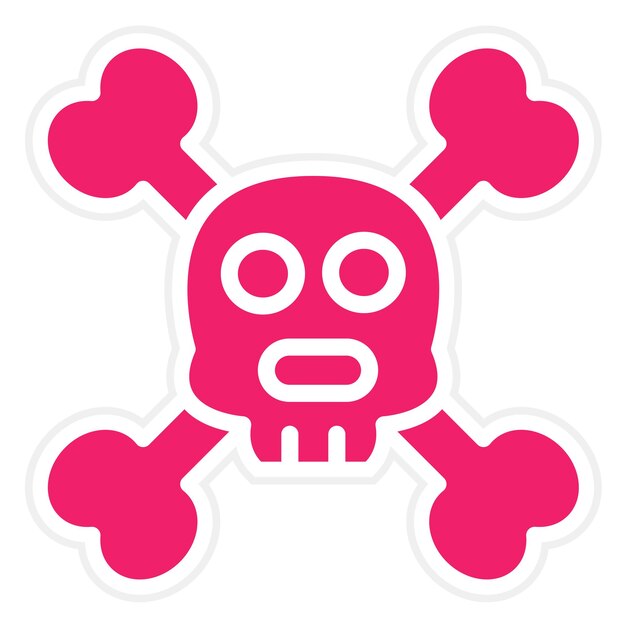Diseño vectorial estilo de icono pirata