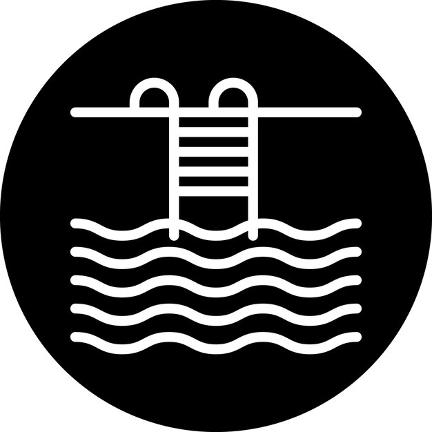 Diseño vectorial Estilo del icono de la piscina