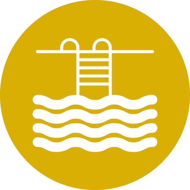 Diseño vectorial Estilo del icono de la piscina