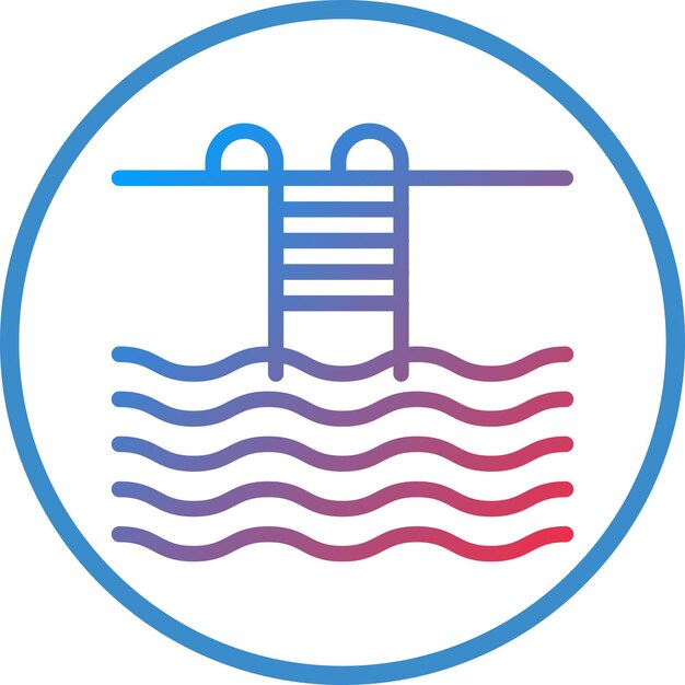 Diseño vectorial Estilo del icono de la piscina