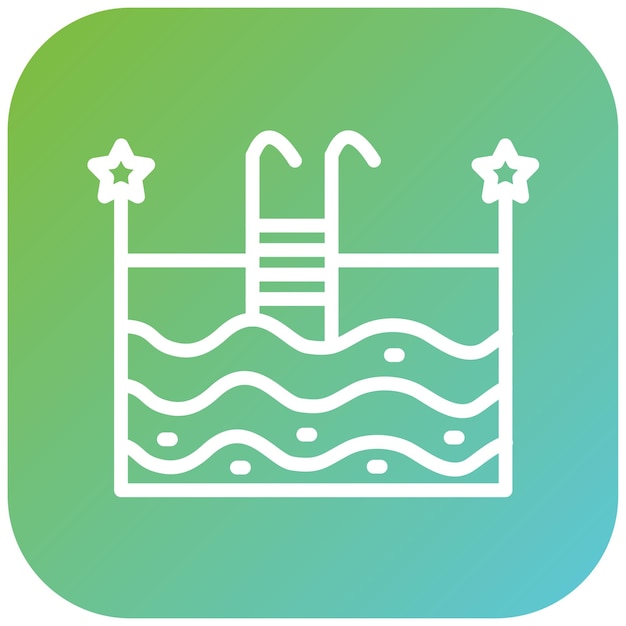 Diseño vectorial Estilo del icono de la piscina