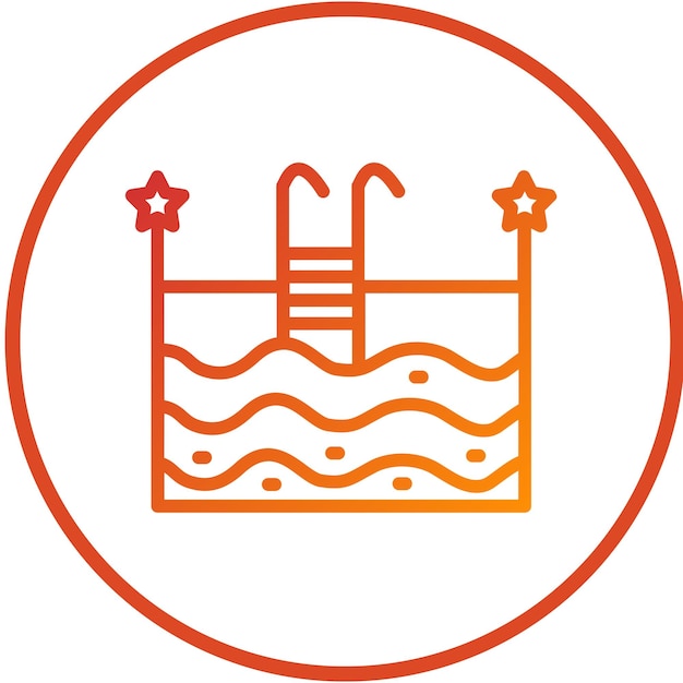 Diseño vectorial Estilo del icono de la piscina