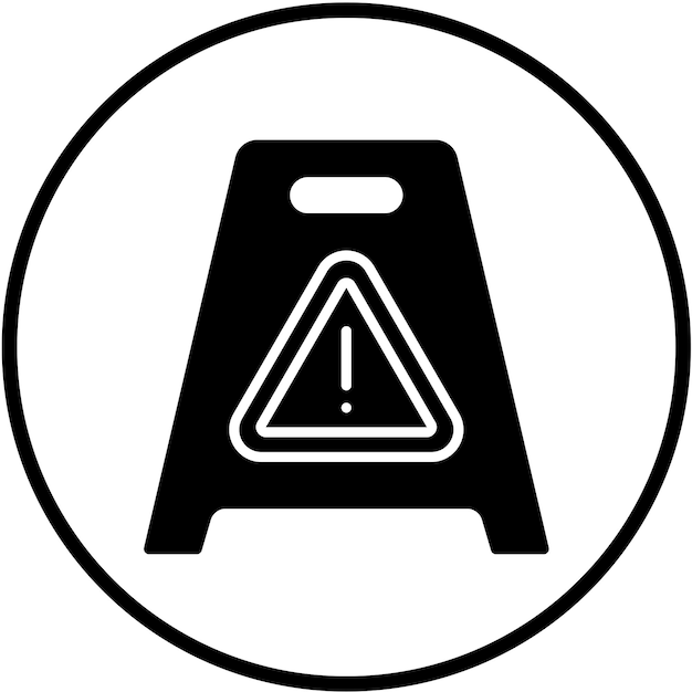 Diseño vectorial Estilo del icono del piso húmedo