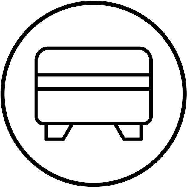 Diseño vectorial Estilo del icono del piso Pouf
