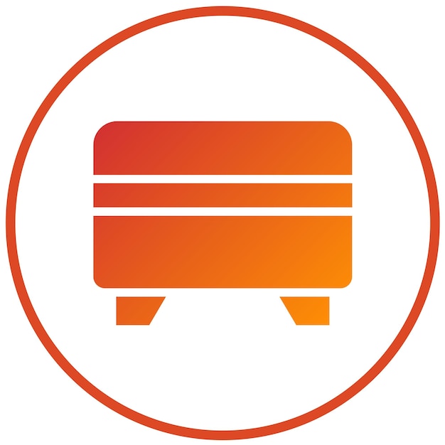 Diseño vectorial Estilo del icono del piso Pouf