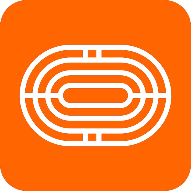 Diseño vectorial Estilo del icono de la pista de carrera